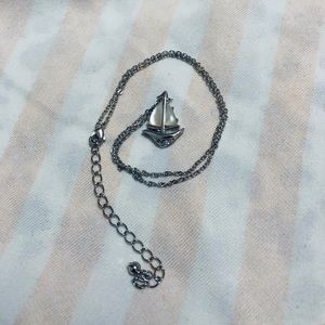 Sailboat silver necklace